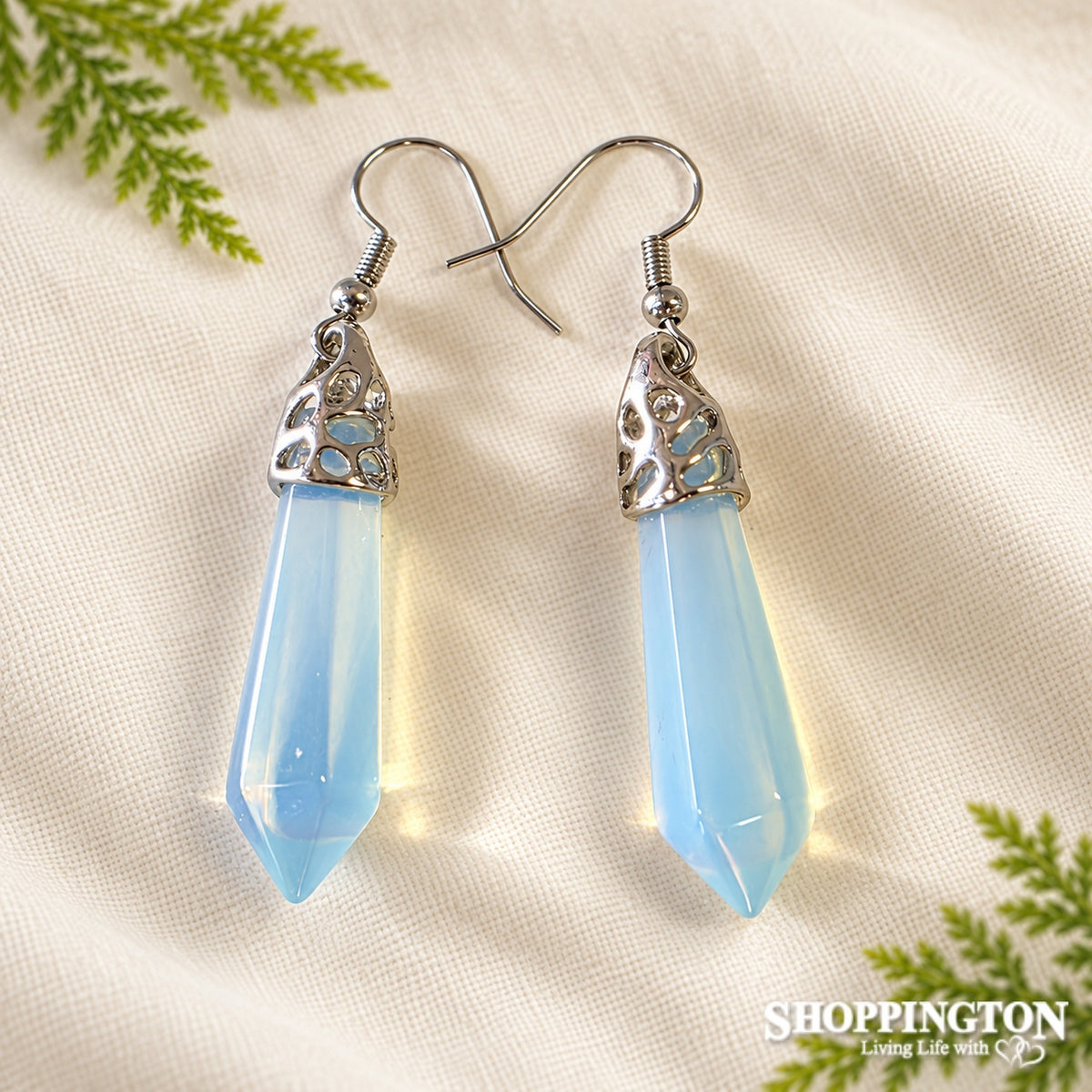 Earrings - Opalite Point