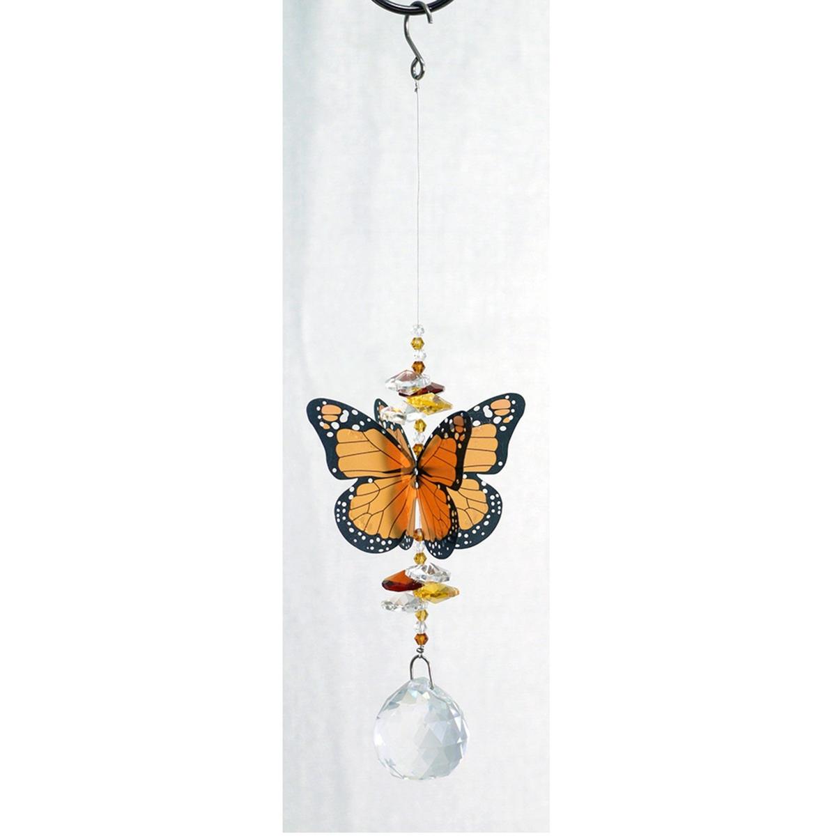 Orange Butterfly & Crystal Hanger