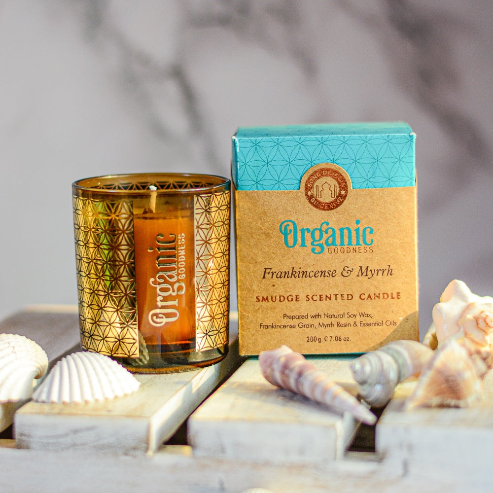 Organic Goodness - Smudge Scented Candles / Frankincense & Myrrh