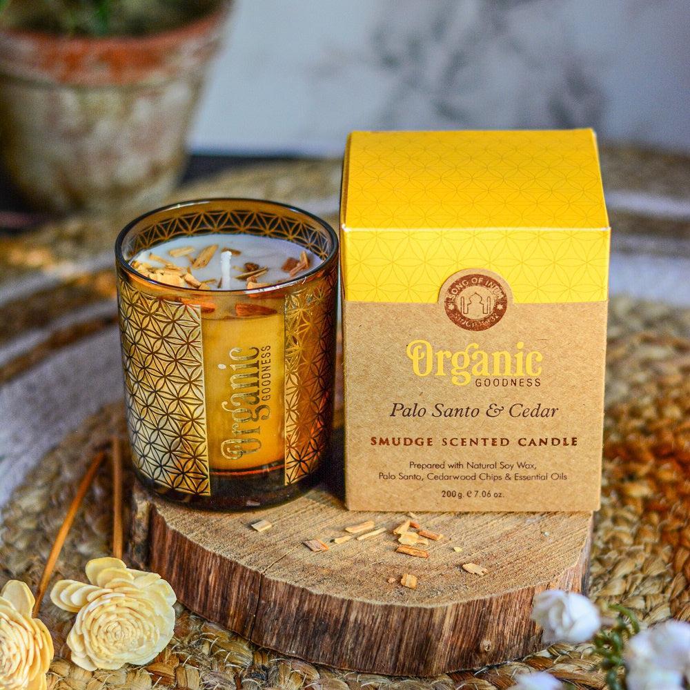 Organic Goodness - Smudge Scented Candles / Palo Santo & Cedar