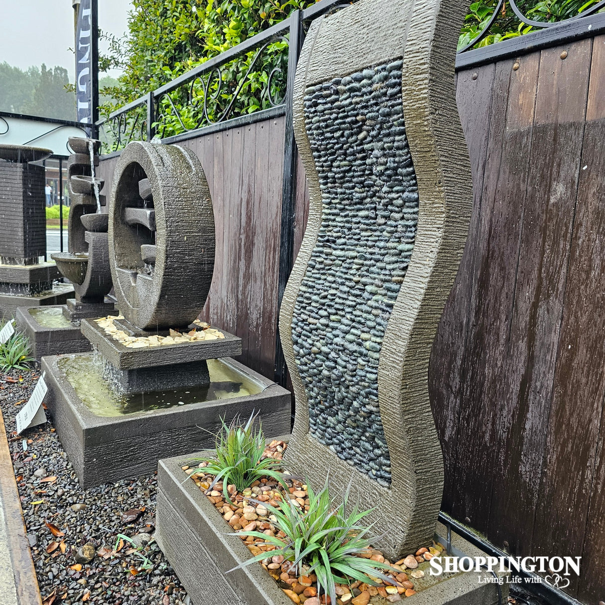 Pebble Effects Water Feature / Grey 75cm x 147cm