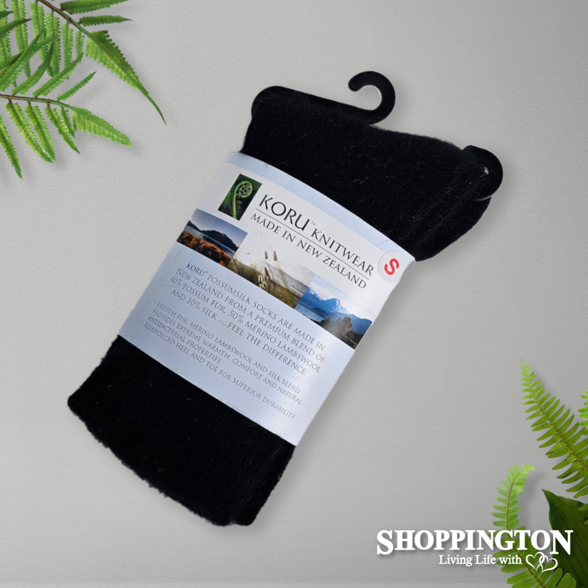 Possum Merino - Ribbed Socks / Black