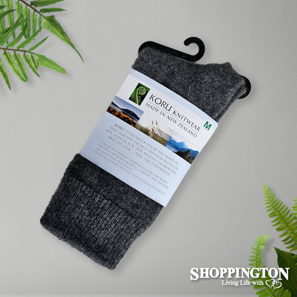 Possum Merino - Dress Socks / Mid Grey