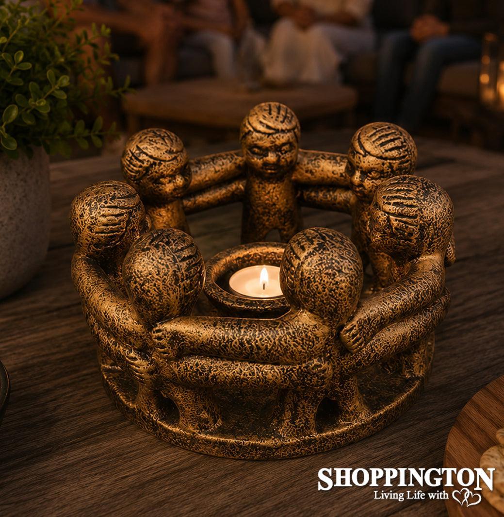 Pottery Circle of Friends 20cm / Black & Gold