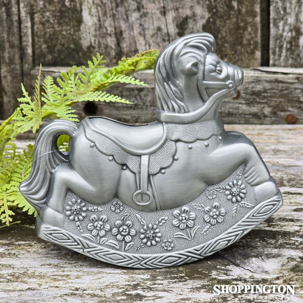 Premium Pewter Rocking Horse Money Box