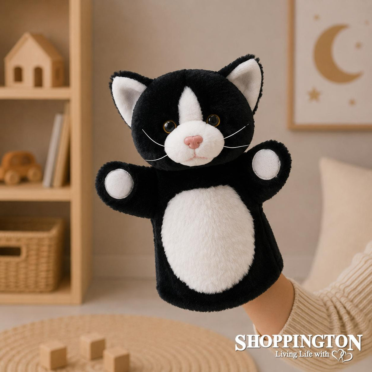 Puppet Buddies - Cat Black & White