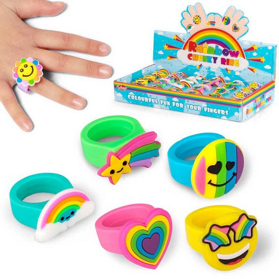 Rainbow Chunky Ring