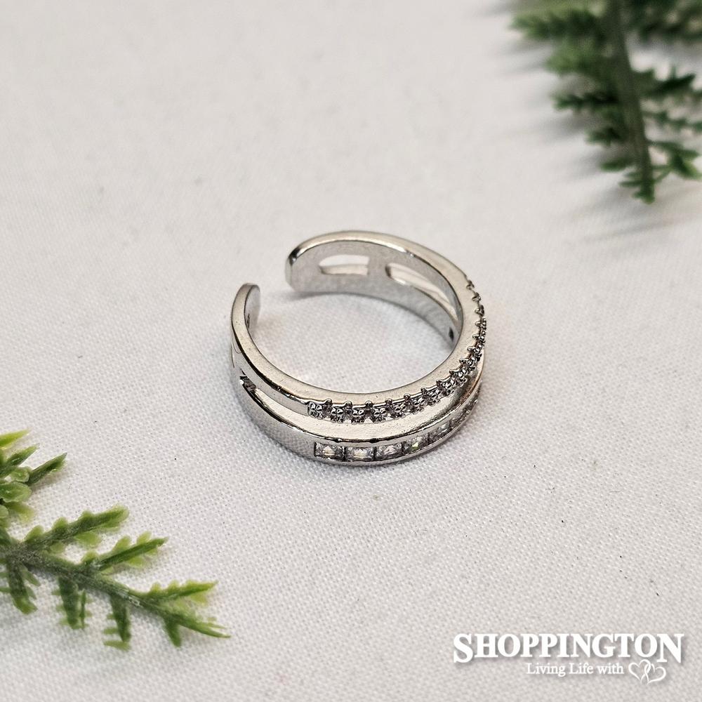 Ring - Double Band Diamante