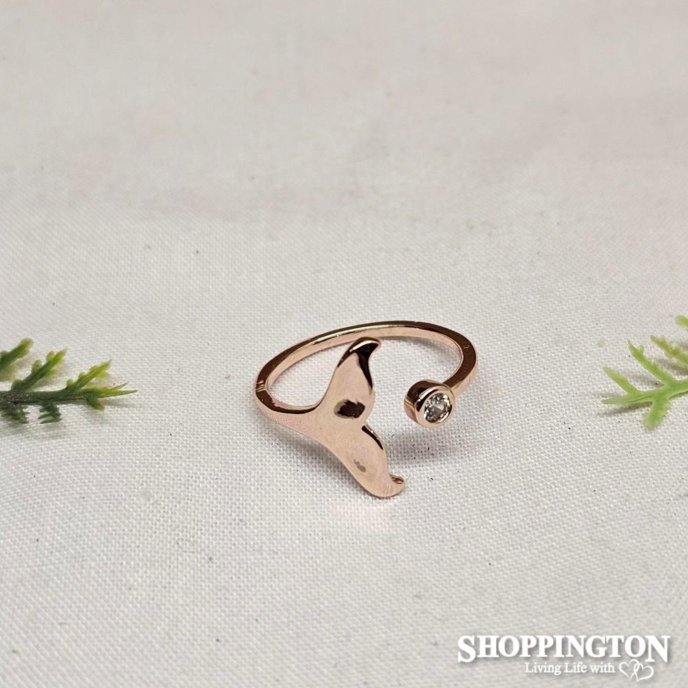Ring - Rose Gold Whale Tail