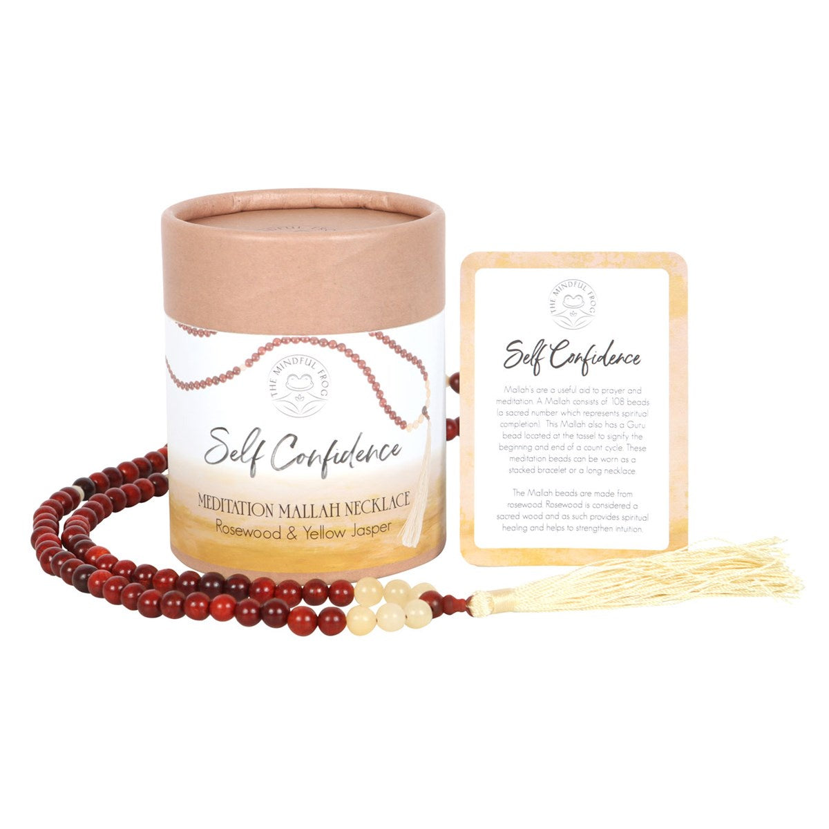 Meditation Mallah Necklace - Rosewood & Yellow Jasper