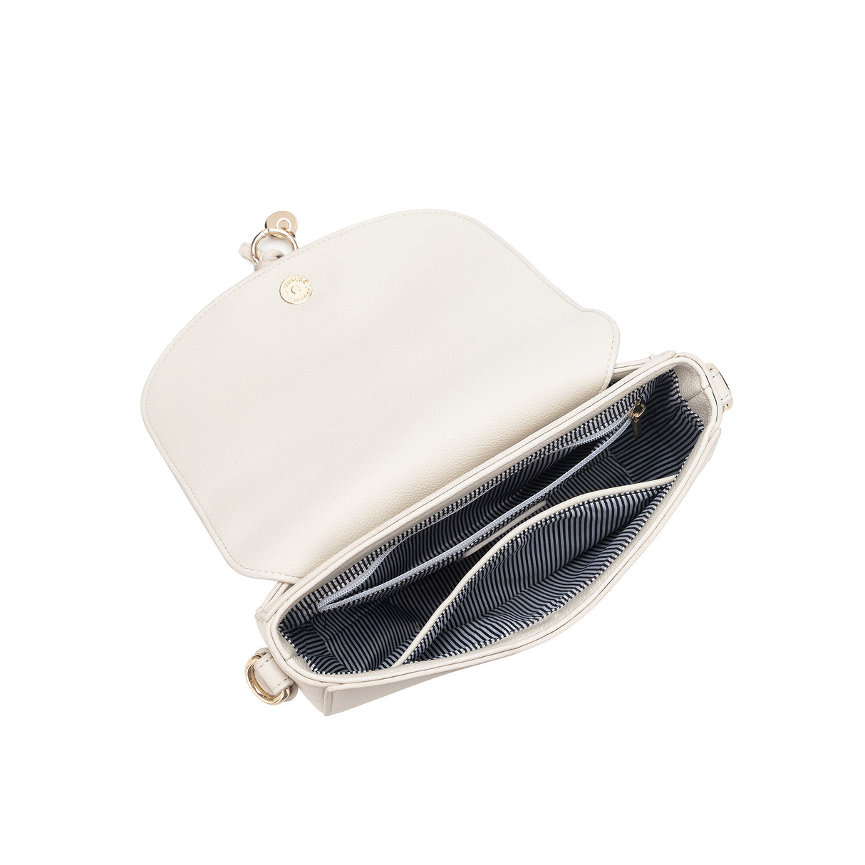 Black Caviar Crossbody Handbag - Antonia Ivory