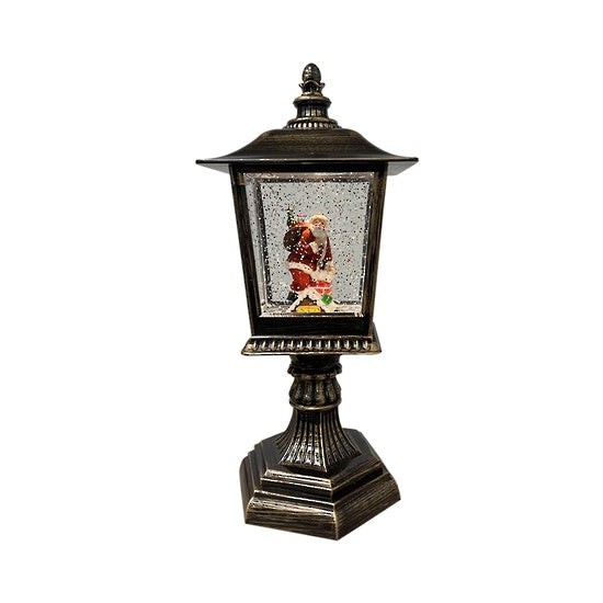 Standing Snow Globe Lantern - Santa with Xmas Sack