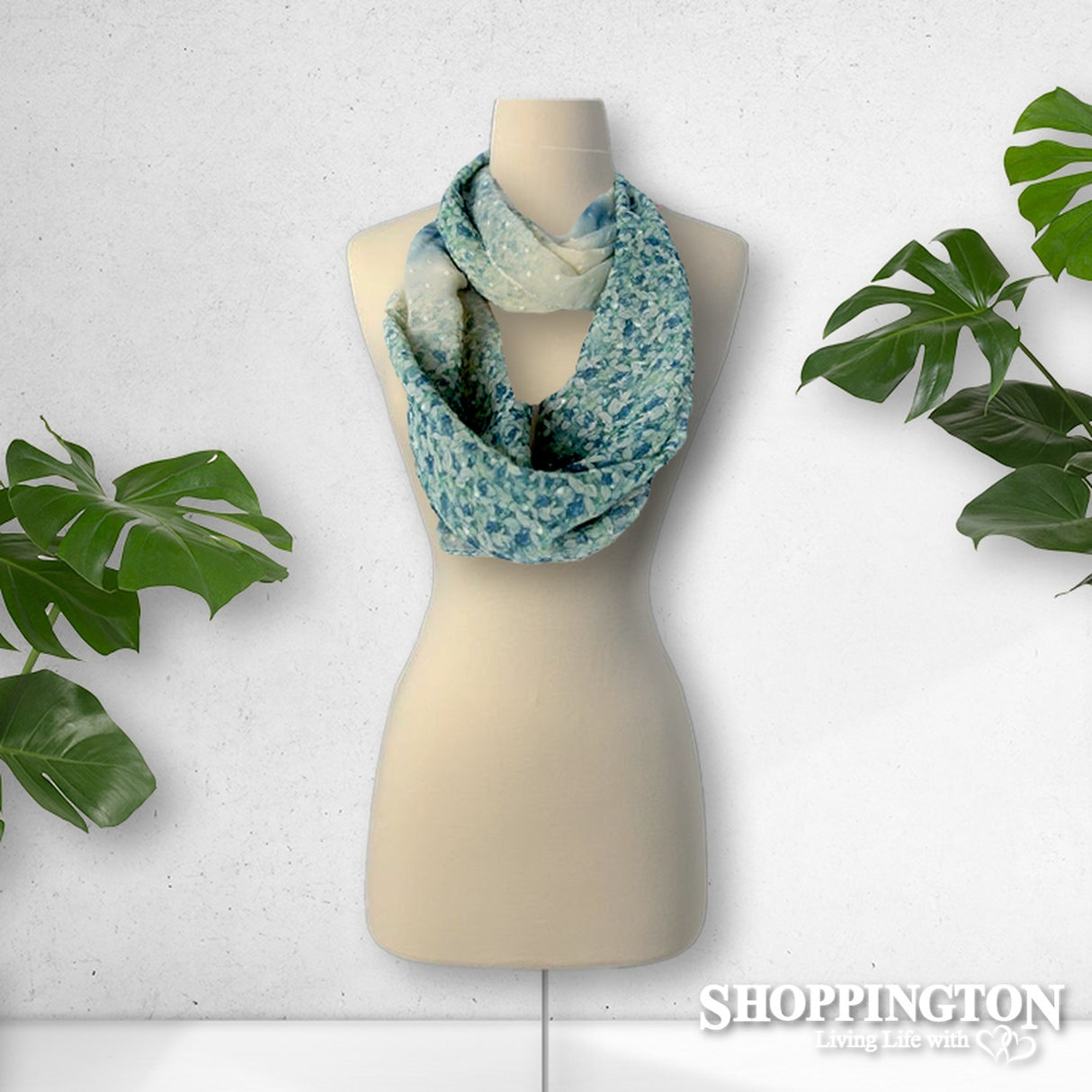 Scarf - Gradient Flower Snood - Green