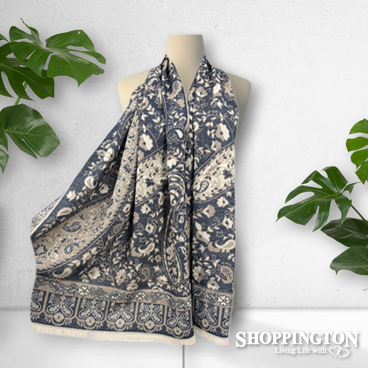 Scarf - Pashmina Look Paisley Brown