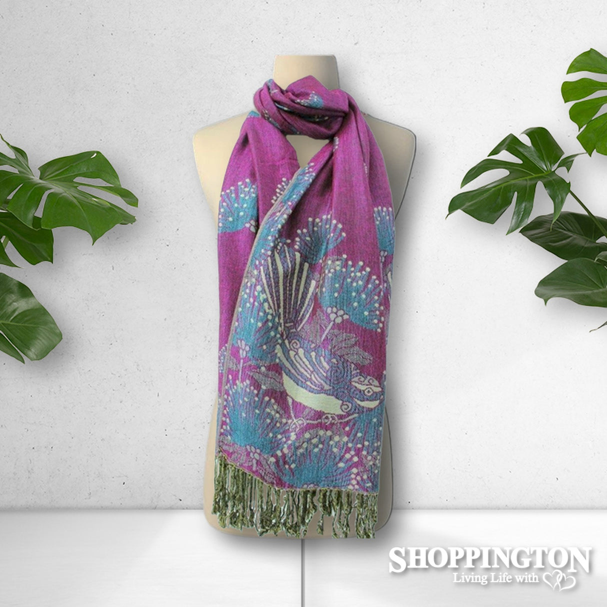 Scarf - Pashmina Look Pohutukawa Purple