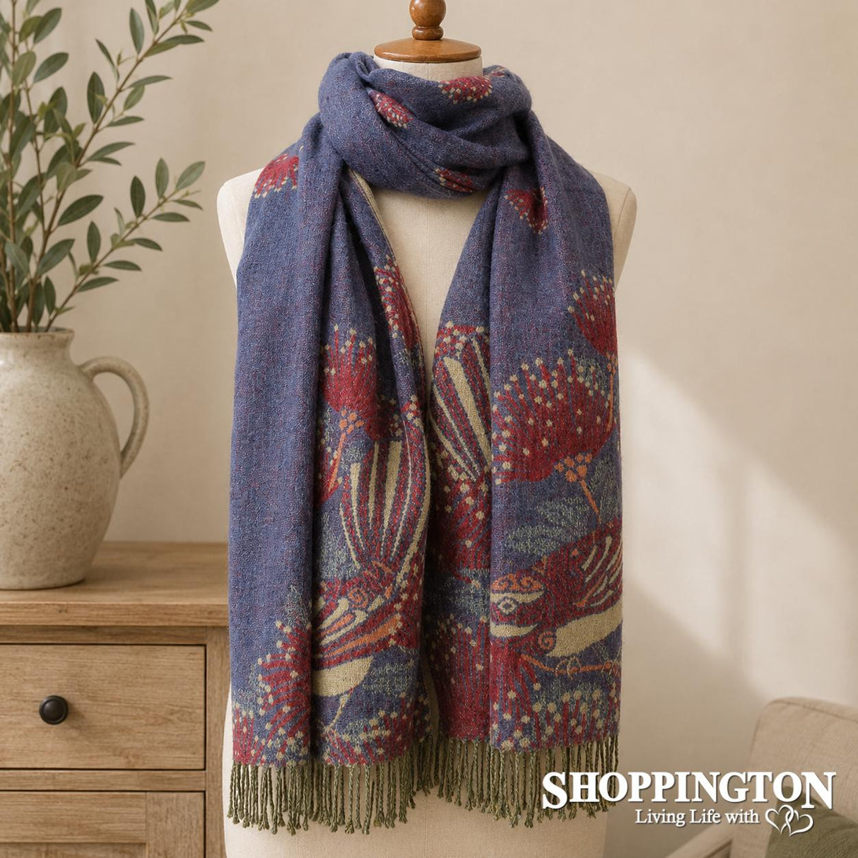 Scarf - Pashmina Look Fantail Dark Denim