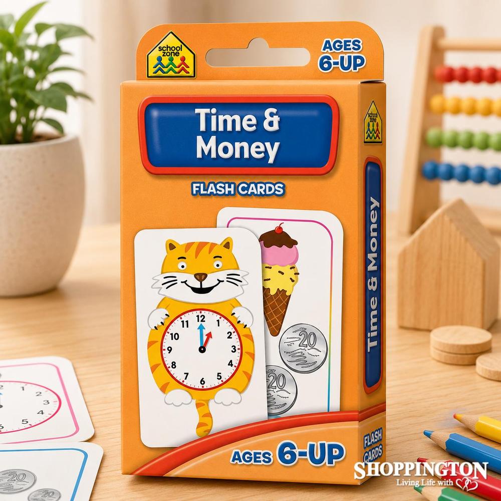 School Zone Flash Cards - Time and money flash cards