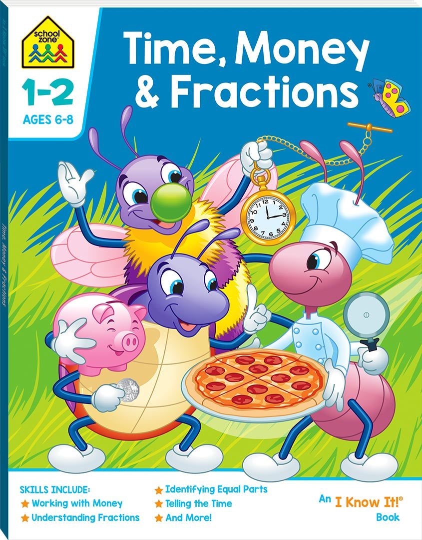 School Zone - Time, Money & Fractions
