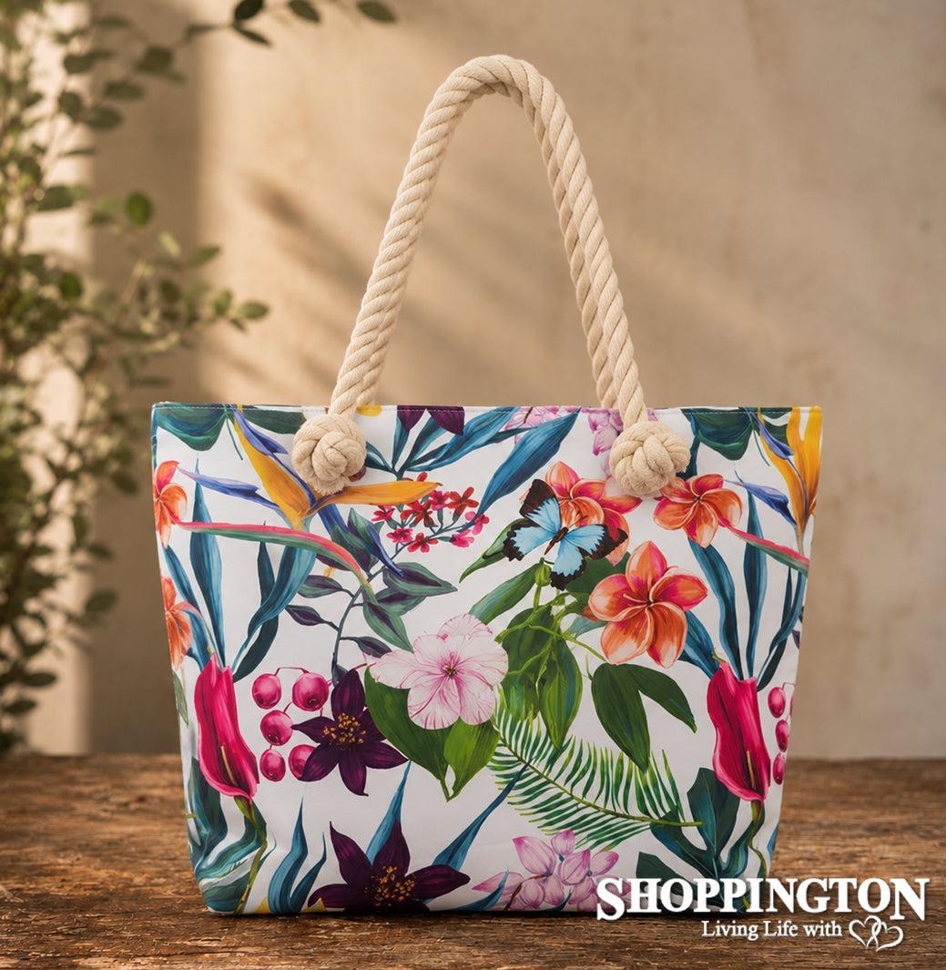 Shoulder Rope Tote Bag / Frangipani