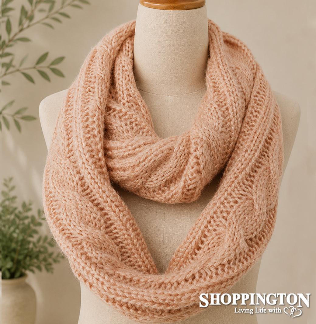 Snood - Apricot Cable Knit