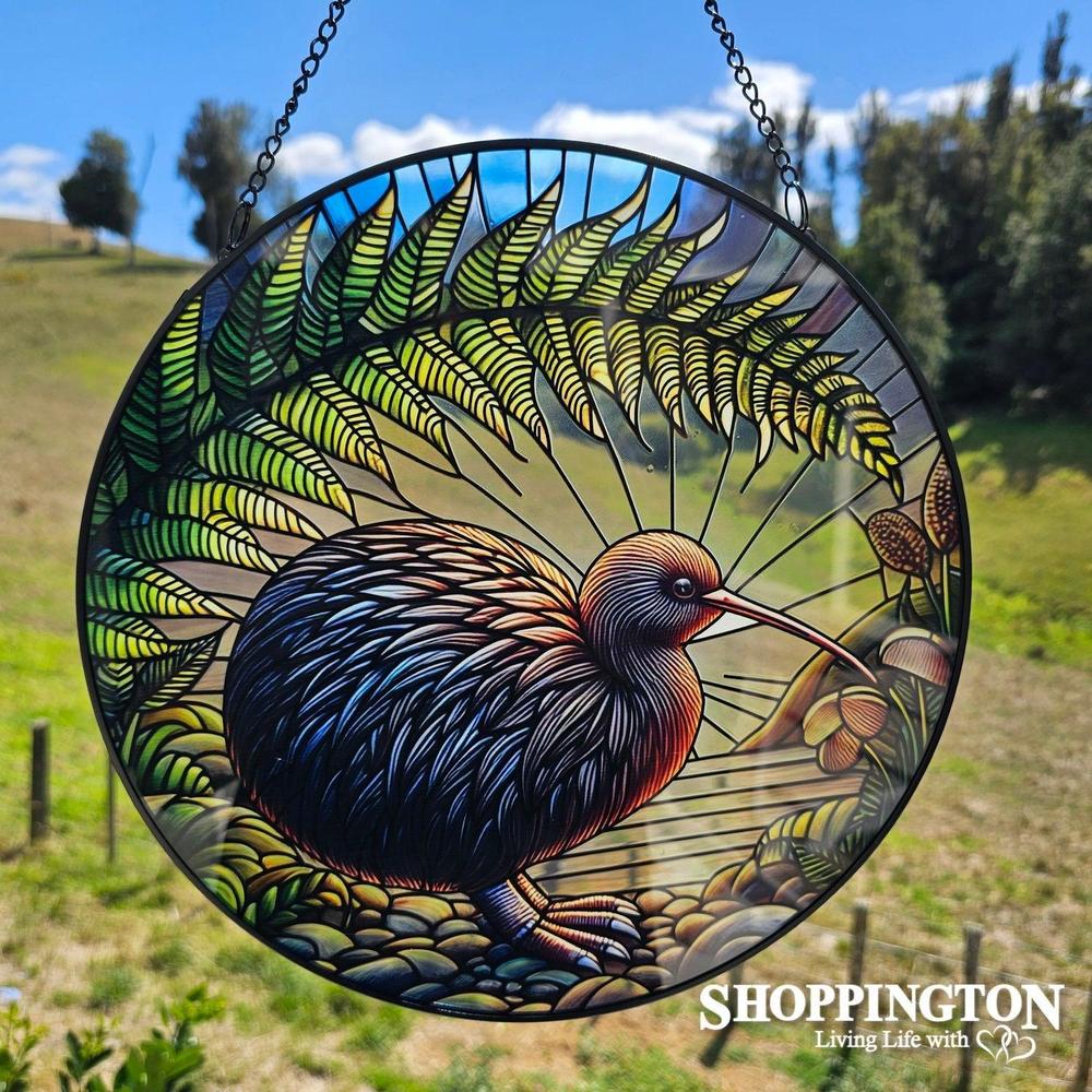 Stained Glass Hanger - Kiwi