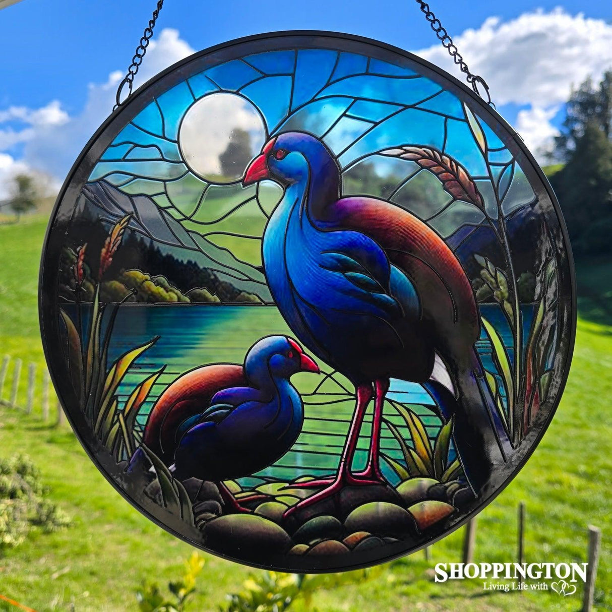 Stained Glass Hanger - Pukeko