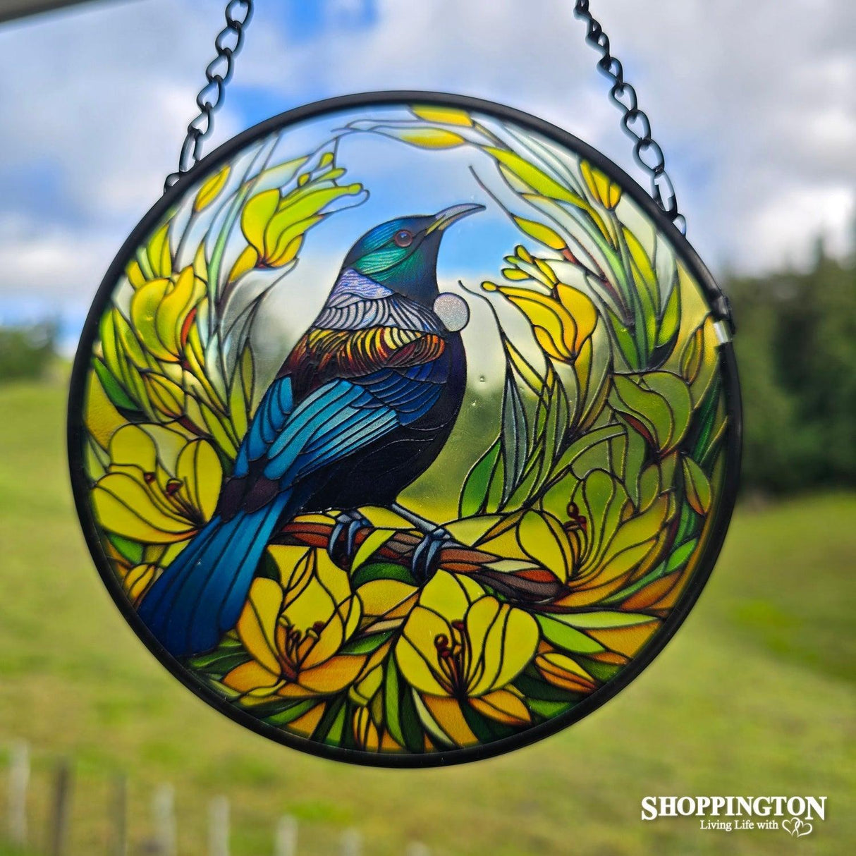 Stained Glass Hanger - Tui Blue