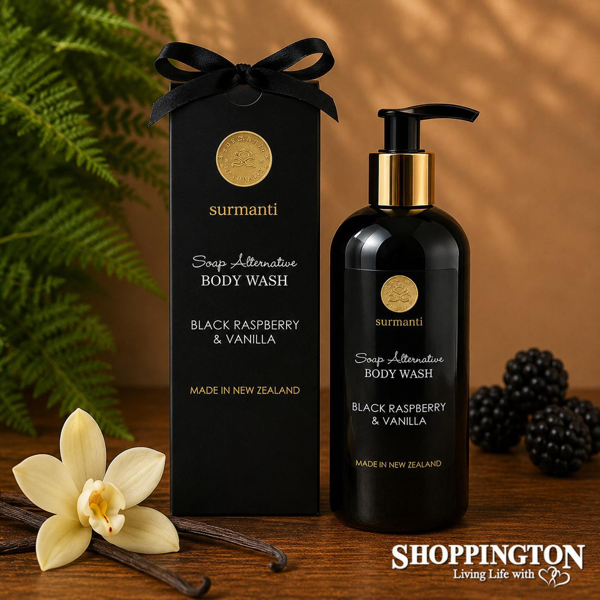Surmanti Black Raspberry & Vanilla Body Wash