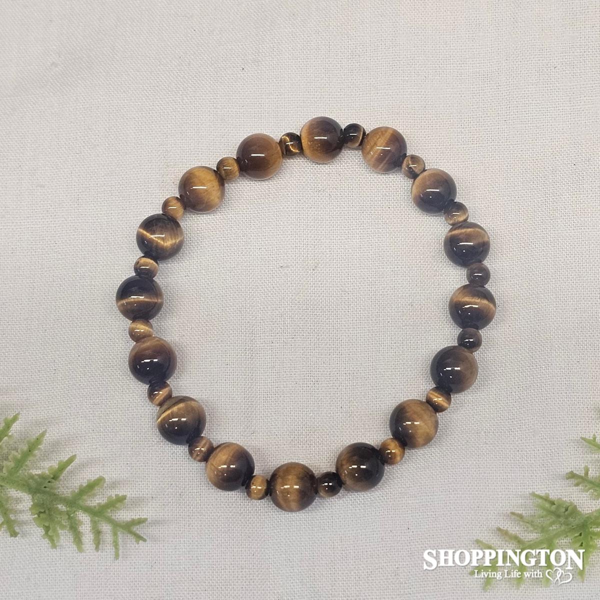 Tigers Eye Beaded Gemstone Bracelet