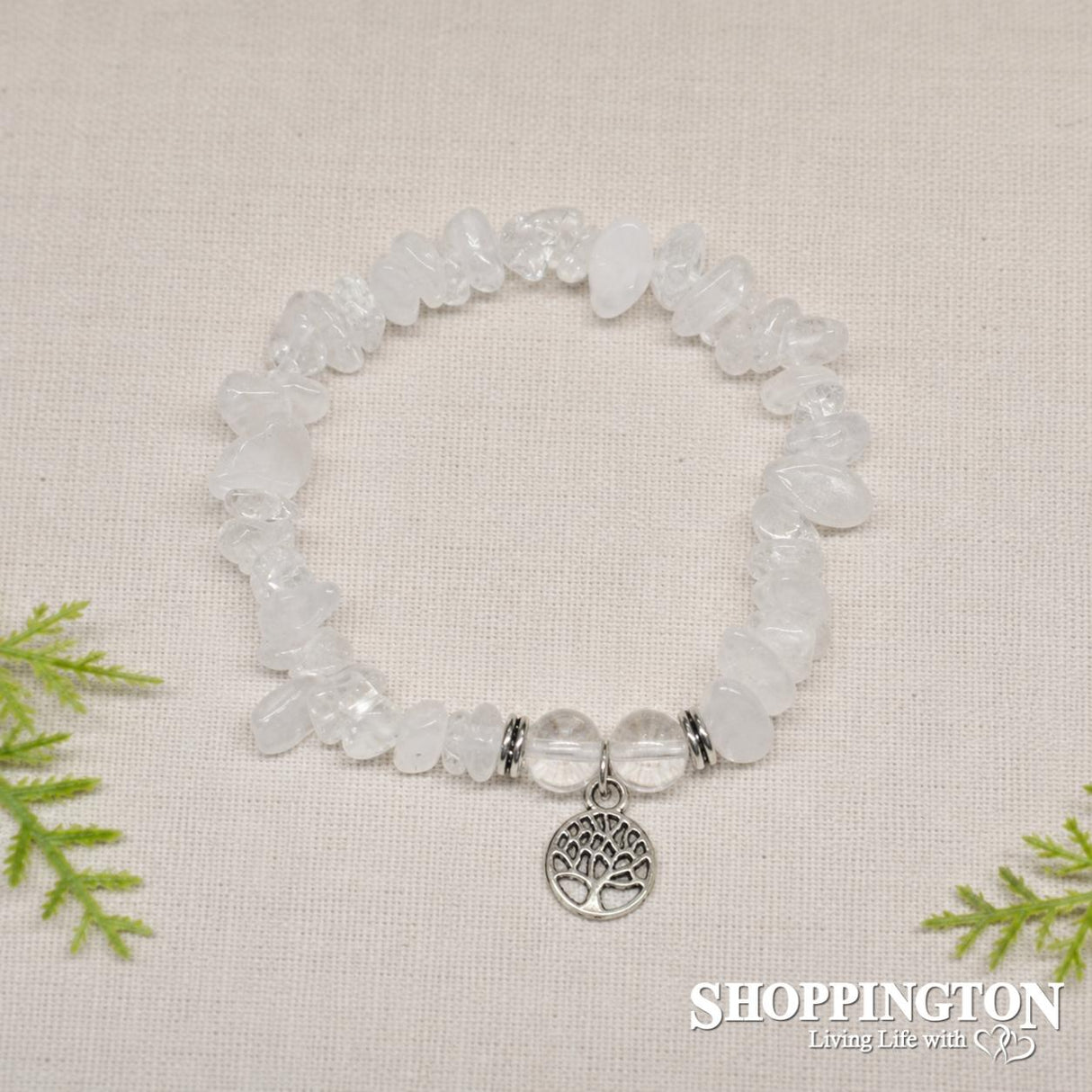 Tree of Life Gemstone Bracelets - Clear Quartz