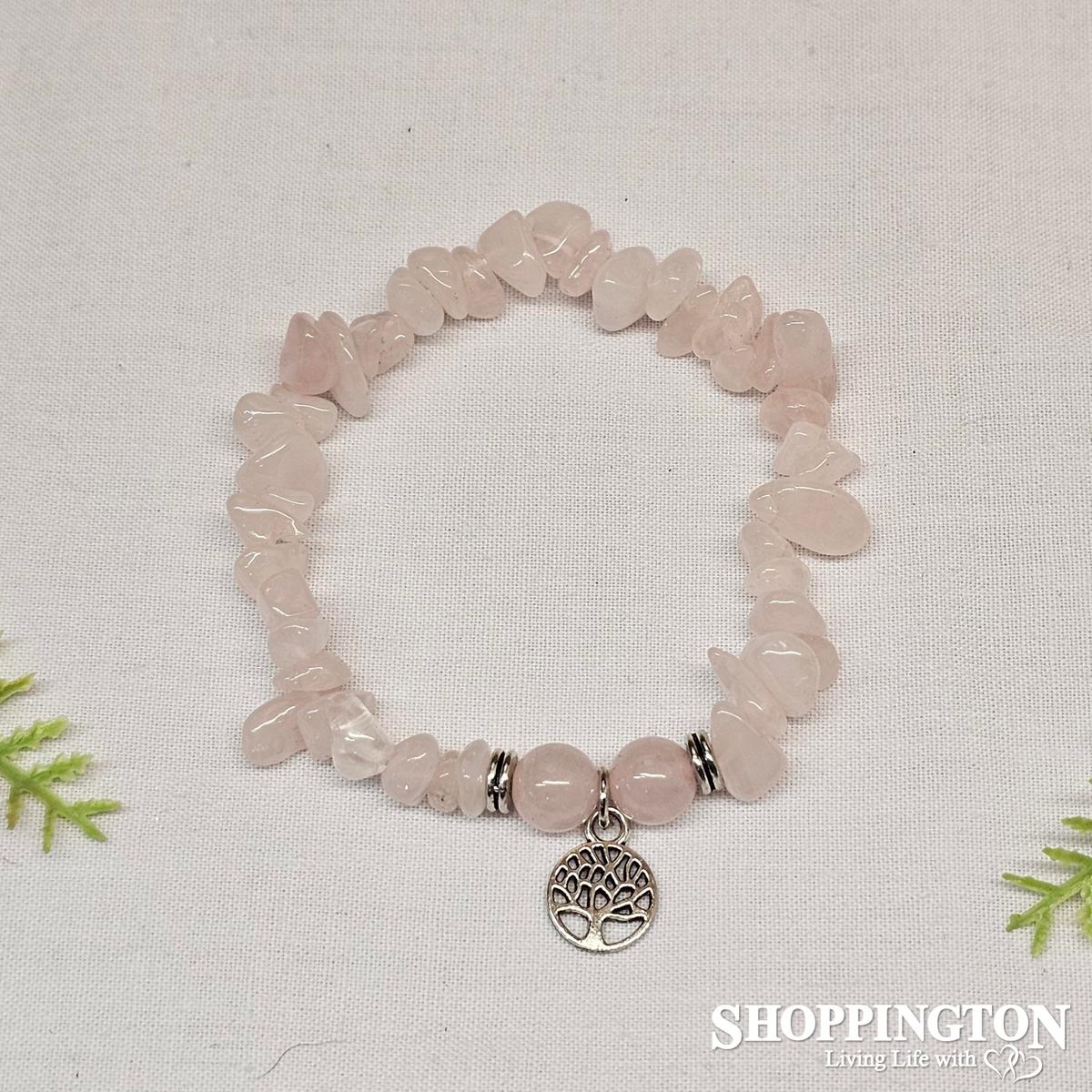 Tree of Life Gemstone Bracelets - Rose Quartz Love