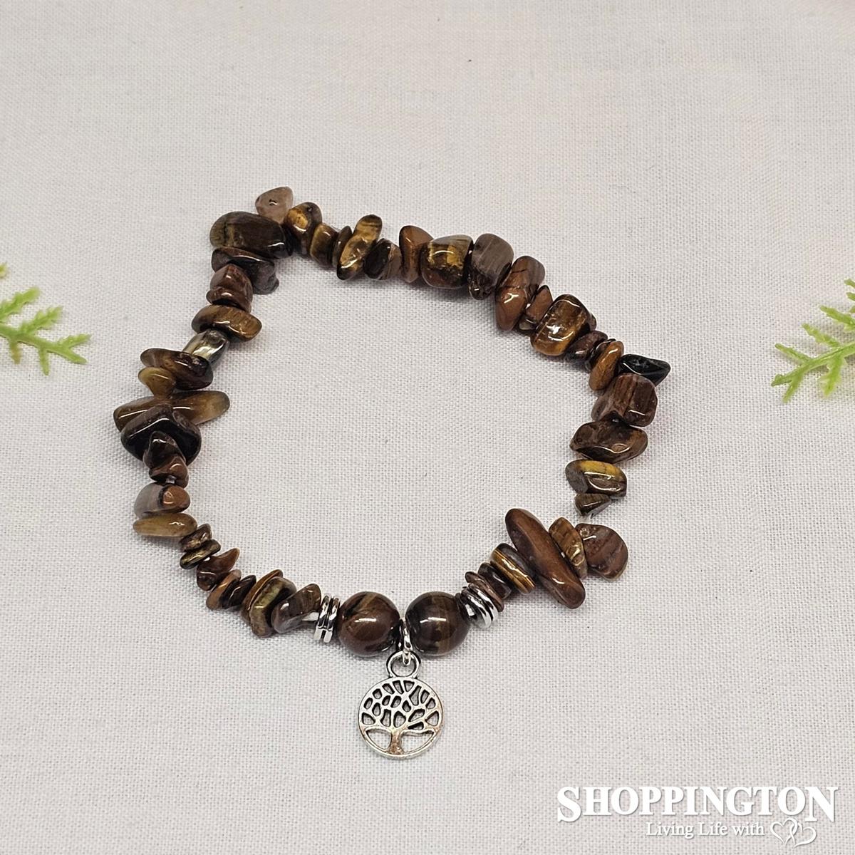 Tree of Life Gemstone Bracelets - Tigers Eye