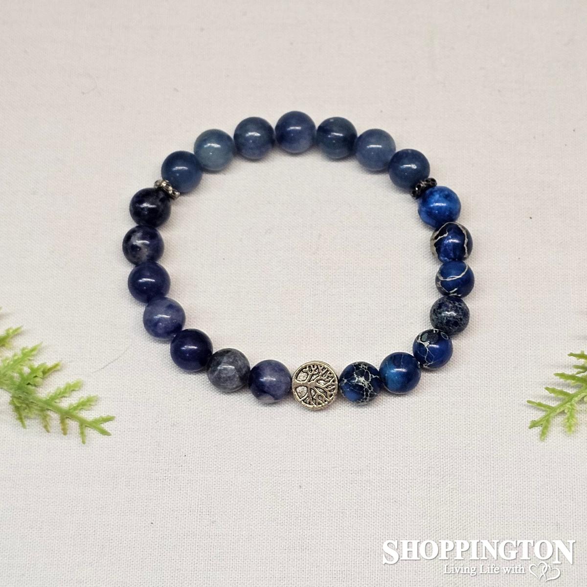 Triple Gemstone Bracelets - Howlite, Jasper, Chalcedony