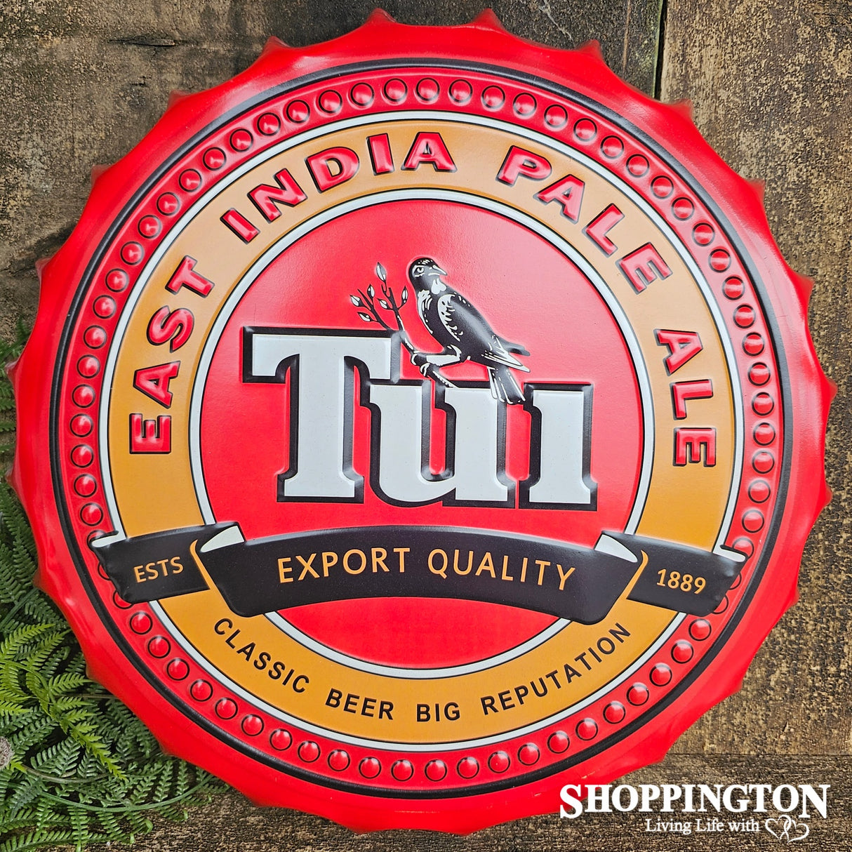 Tui Bottle Top Pressed Metal Wall Art 35cm