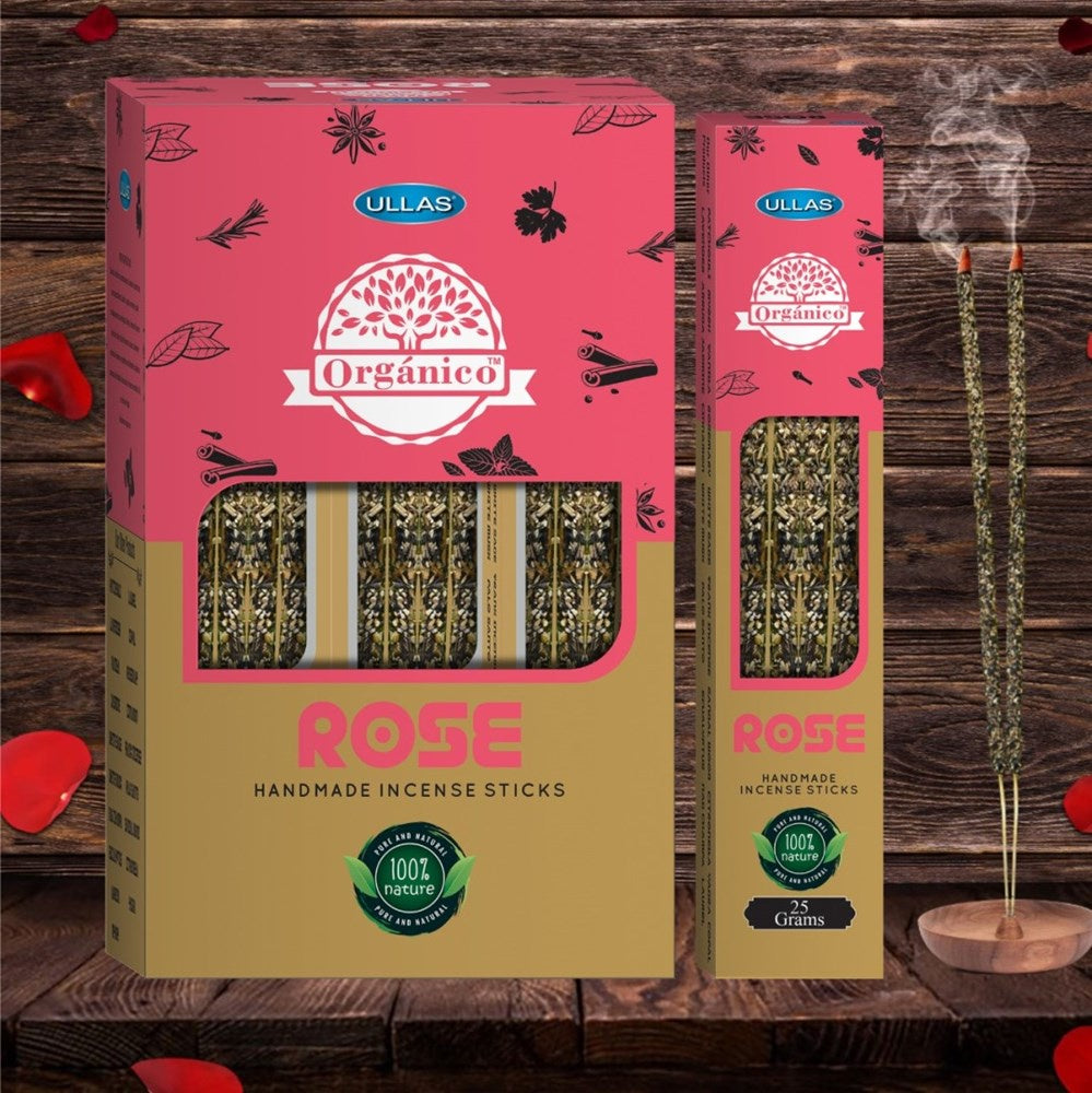 Organico Masala Incense Sticks / Rose 25g