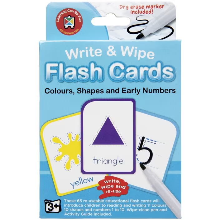 Write & Wipe Flash Cards - Colours, Shapes & Early Numbers