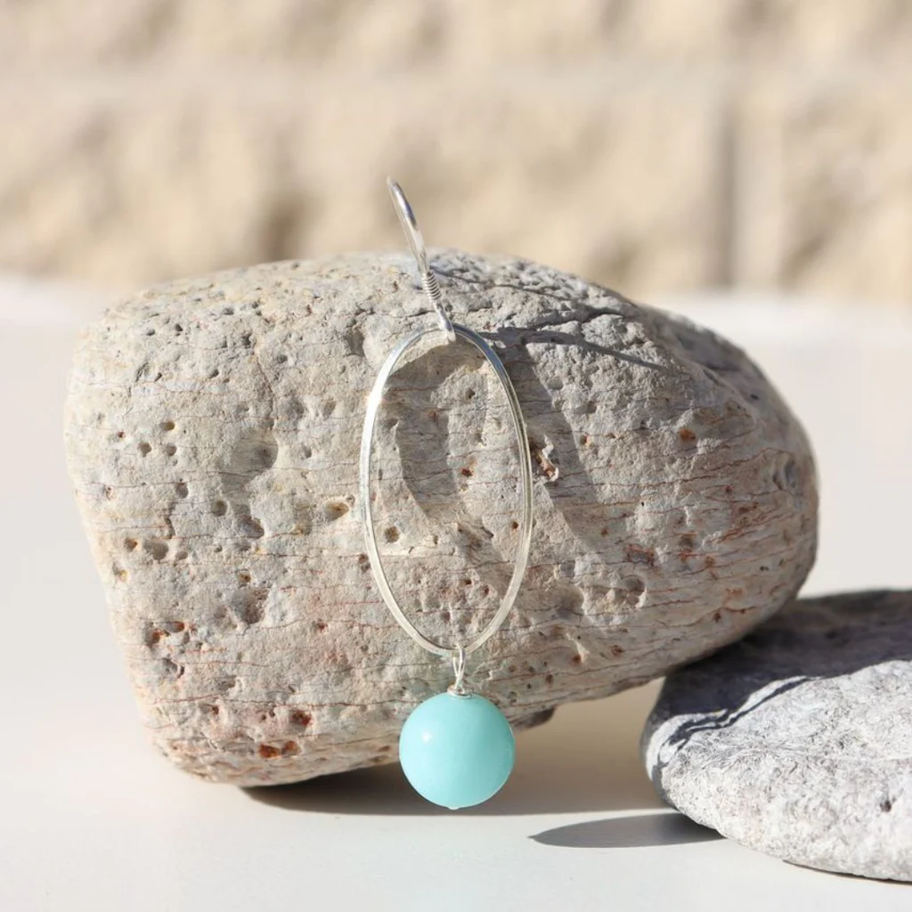 La Pierre - Amazonite Sterling Silver Earrings