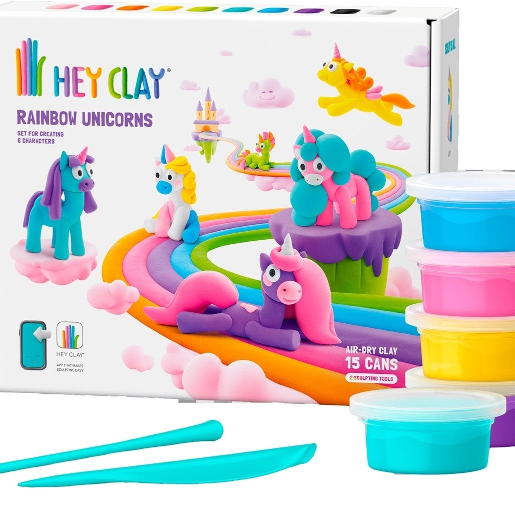 Hey Clay - 15 Can Sets - Rainbow Unicorns