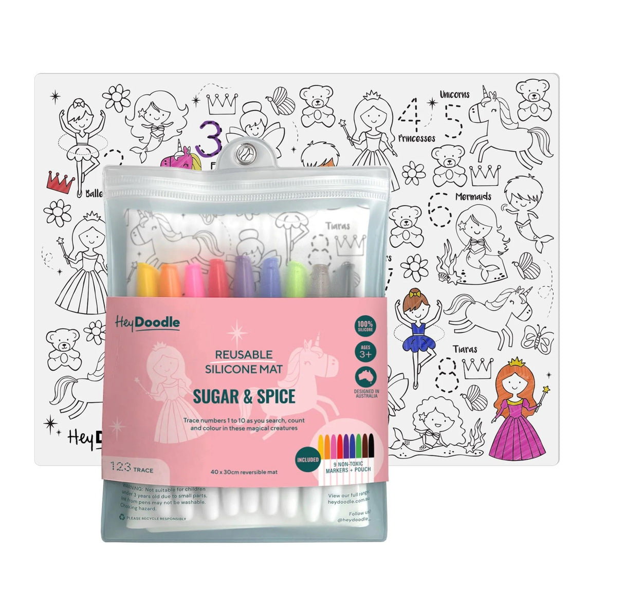 Hey Doodle - Reusable Silicone Mat Sugar & Spice