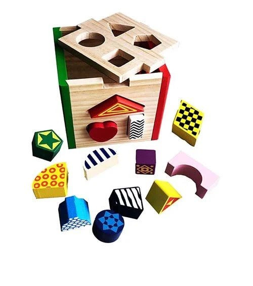 Wooden Shape Sorting Box