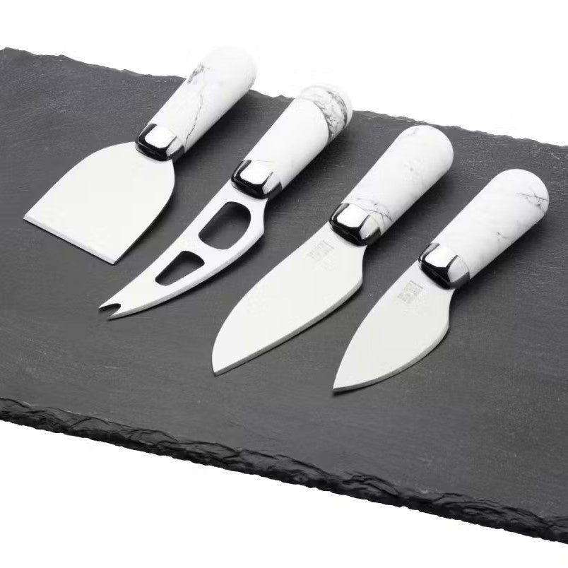 Marble Chrome Cheese Knife Set