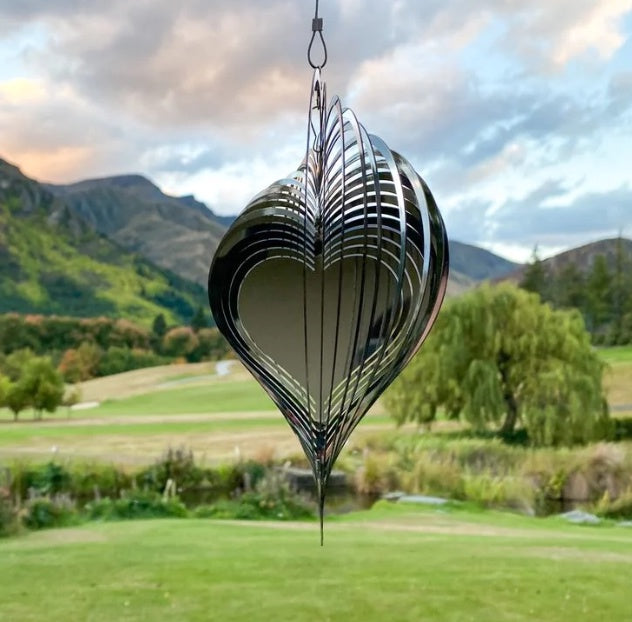 Heart Wind Spinner (silver)