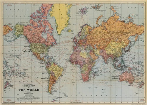 Educational World Map Poster
