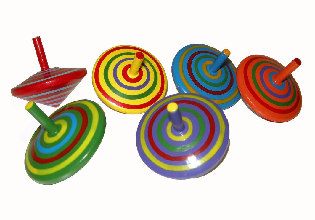 Wooden Spinning Tops