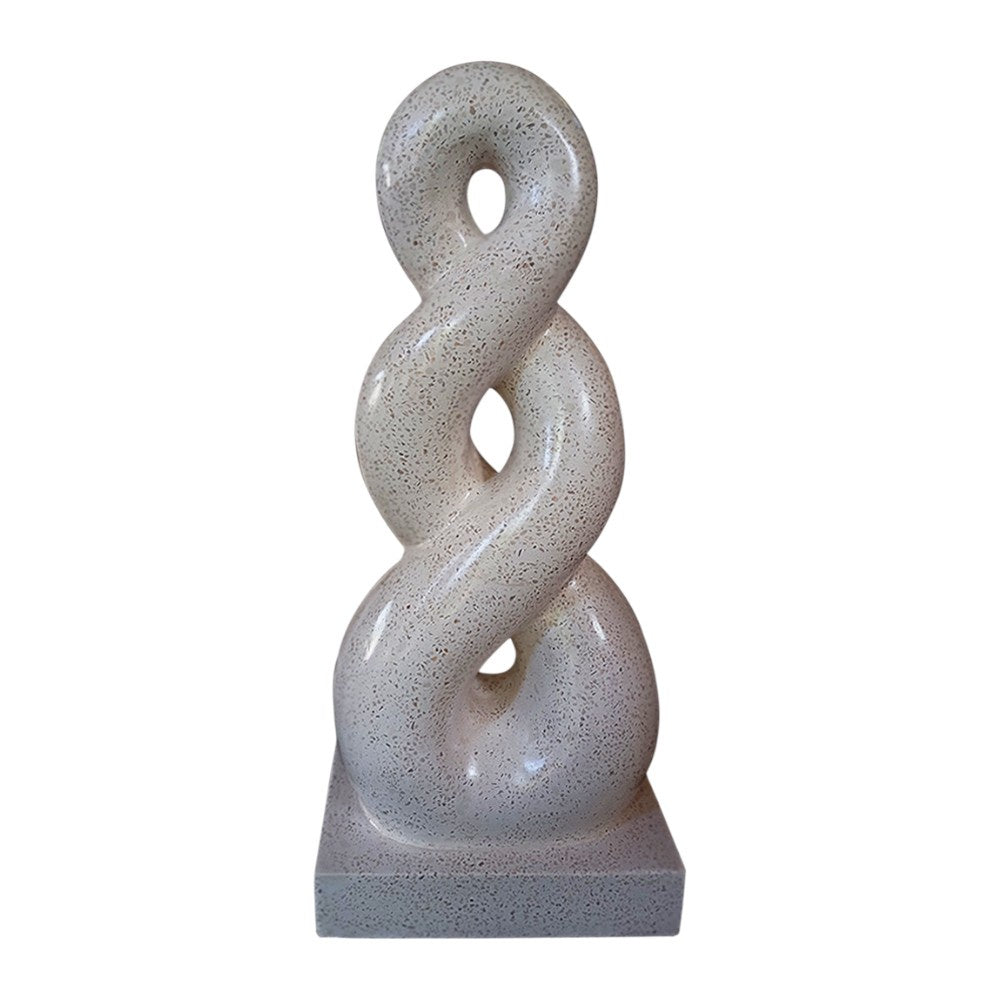 Garden Sculpture - Terrazzo - Infinity Twist White