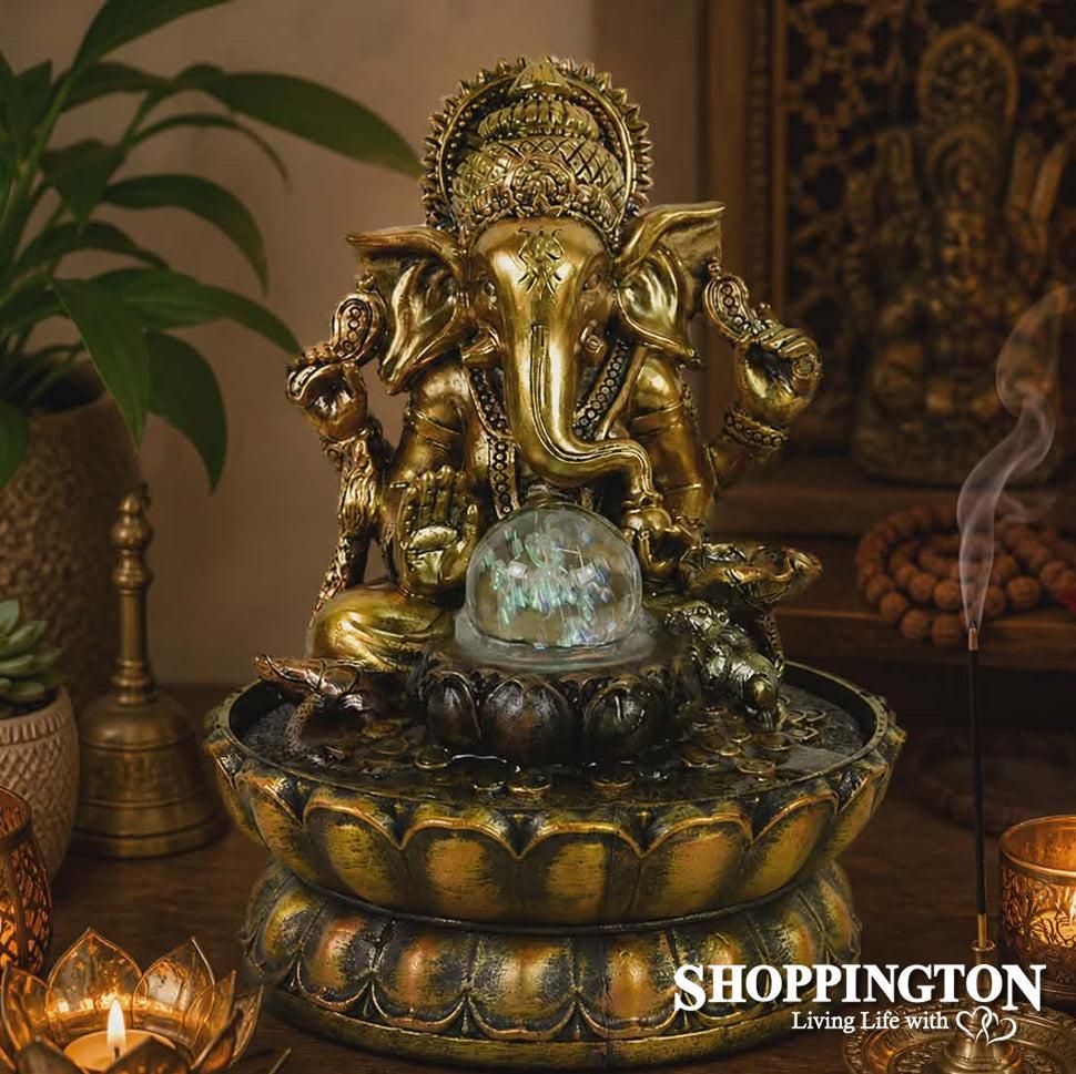 Water Fountain Ganesha with Ball (indoors)