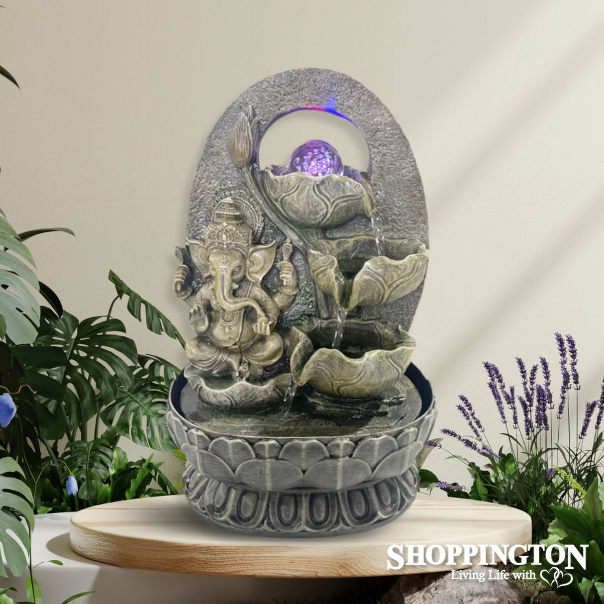 Water Fountain - Ganesh & Lotus