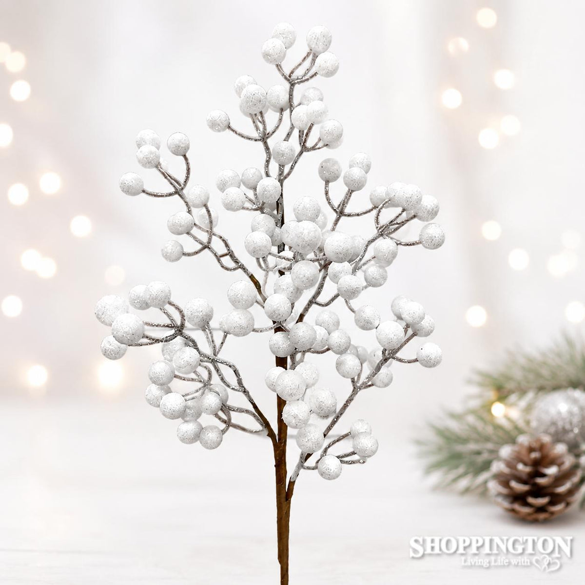 White Glitter Spray