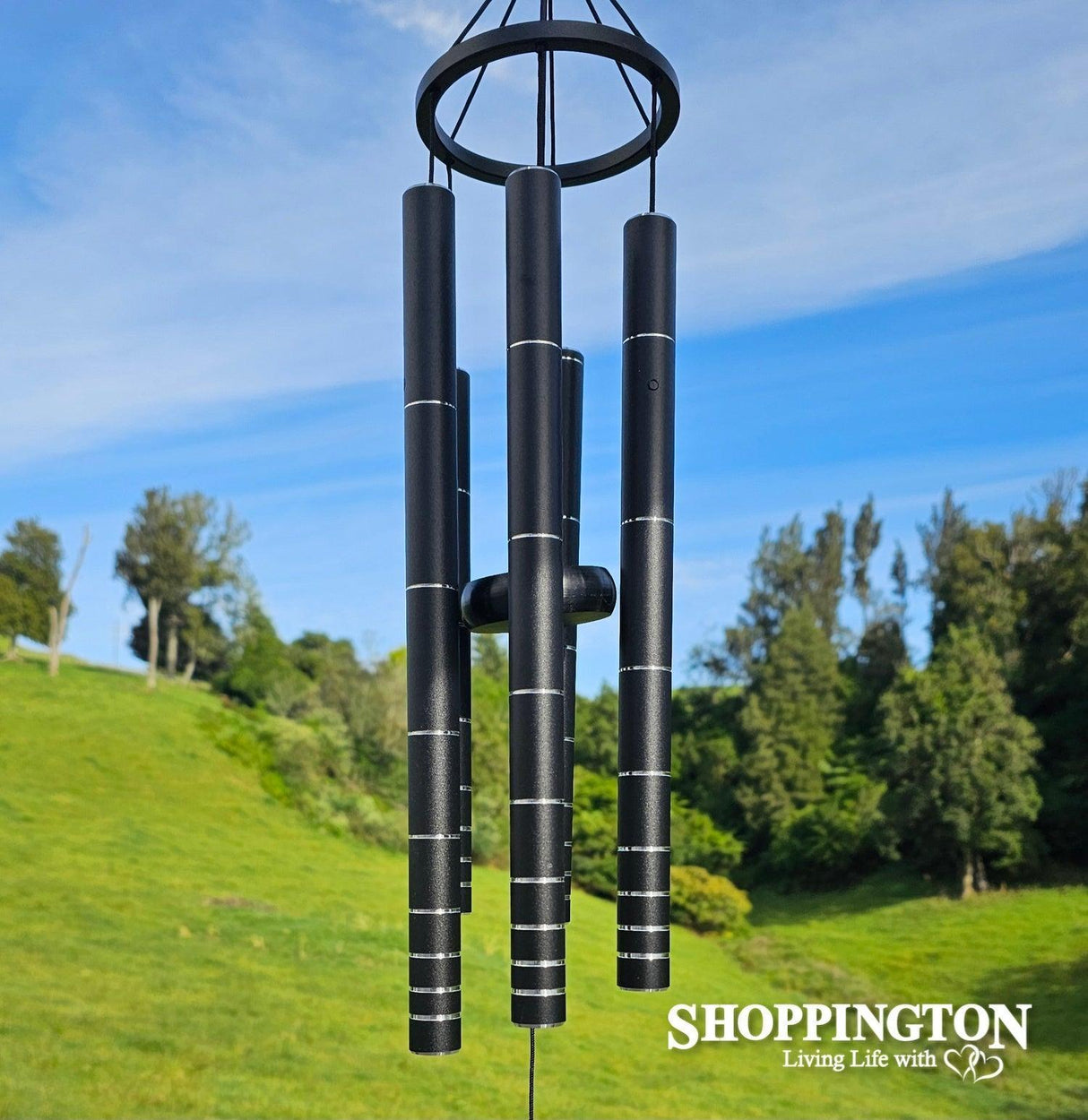 Wind Chime - Natures Melody Black & Silver (tuned) 28"