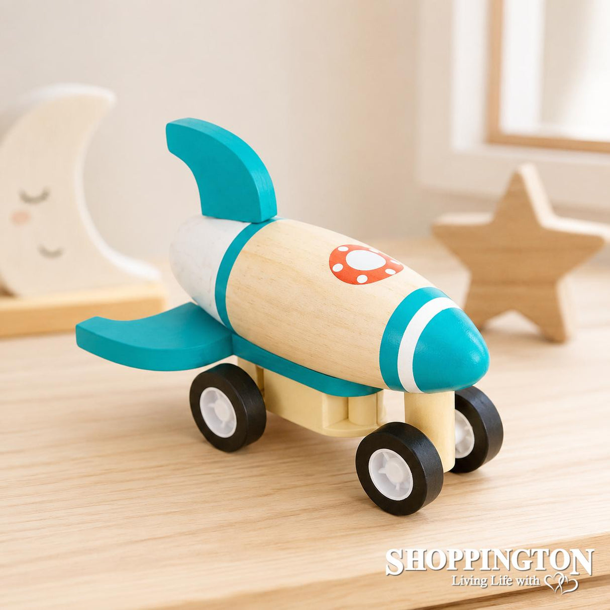 Wooden Pull Back Rocket